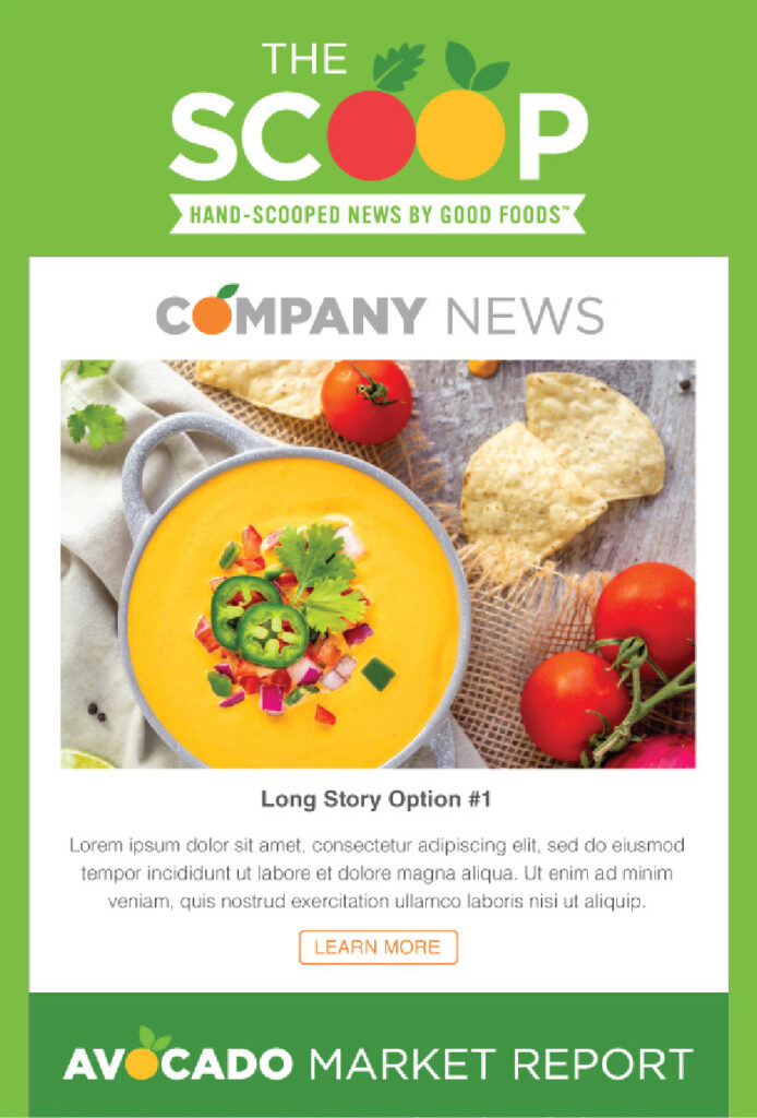 Example of a Good Foods email newsletter