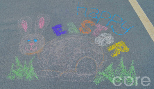 DMA Welcomes Spring with Chalk Art - Happy Easter