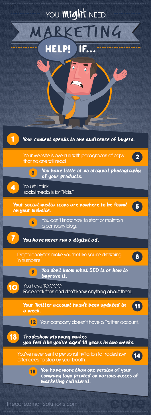 You Might Need Marketing Help If